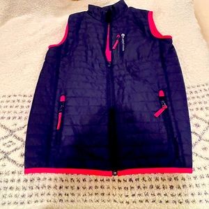 VINEYARD VINES GIRLS JACKET VEST Navy/pink, SZ L, 14